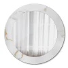 Best Tulup Miroir Circulaire avec Cadre Imprimé Décoratif 60 cm - 46 cm Marbre Blanc