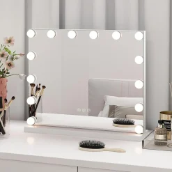 Best Giantex Miroir de Courtoisie Hollywood LED avec 3 Modes d'Eclairage de Couleur Miroir Grossissant Détachable Contrôle Tactile