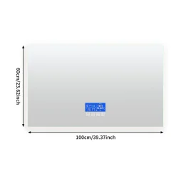 Discount Fortuna lai Miroir De Salle De Bain Avec Éclairage 60 X 100 Cm, Affichage De La Température, Fonction Antibuée