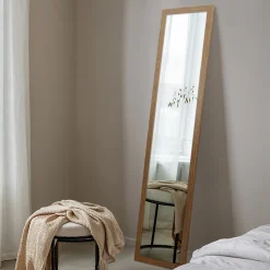 Tulup Miroir Debout 156x36 cm avec un cadre MDF effet bois pour le dressing