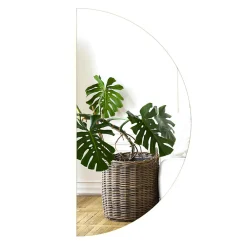 Tulup Miroir demi-cercle LED 30x60 cm lumière neutre moderne* Miroir|Miroir