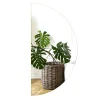 Tulup Miroir demi-rond LED 25x50 cm éclairage neutre mural design* Miroir|Miroir