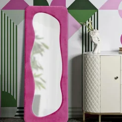 Mauro Ferretti Miroir en verre et tissu Theodor 60x4x160 cm* Miroir|Miroir