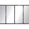 Outlet Vente-unique Miroir fenêtre industriel en métal - L. 140 x H. 75 cm - Noir - MAASTRICHT