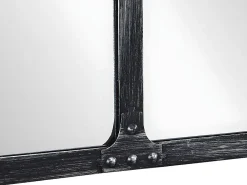 Outlet Vente-unique Miroir fenêtre industriel en métal - L. 140 x H. 75 cm - Noir - MAASTRICHT