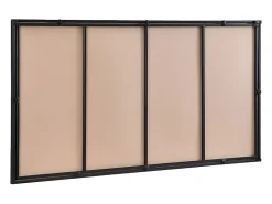 Outlet Vente-unique Miroir fenêtre industriel en métal - L. 140 x H. 75 cm - Noir - MAASTRICHT