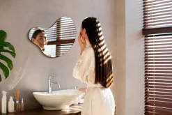 Wallfluent Miroir Mural Irrégulier 77 x 77 cm Miroir Décoratif Moderne Et Original* Miroir|Miroir