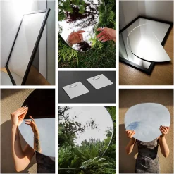 Wallfluent Miroir Mural Irrégulier 77 x 77 cm Miroir Décoratif Moderne Et Original* Miroir|Miroir