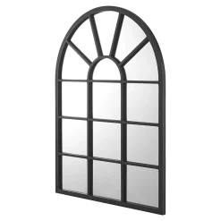 [En.Casa] Miroir mural Villalago forme fenêtre arrondie 80 x 60 cm en.casa* Miroir|Miroir