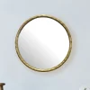 Discount Finebuy Miroir Murale Métal 60 cm Miroir Mur Couloir Grand Doré Rond Cadre