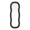 Hot Vente-unique Miroir organique en bois de paulownia - L. 60 x H. 160 cm - Noir - TAYLI