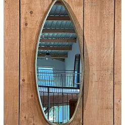 La Grande Prairie Miroir ovale en aluminium doré 47x4x119cm* Miroir|Miroir