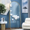 ProximaX Miroir pleine longueur Arqué 180x80 cm, Grand Miroir Sur Pied, sur pied ou mural, cadre aluminium doré, Doré* Miroir|Miroir