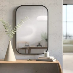 Outlet Umbra Miroir rectangulaire rebord caoutchouc 61x91 cm Hub