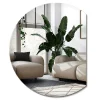 Wallfluent Miroir Rond Coupé 63 x 70 cm Miroir Pour Dressing Minimaliste* Miroir|Miroir