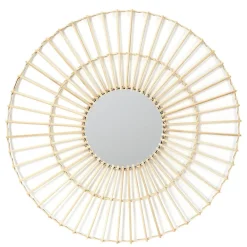 The Home Deco Factory Miroir Rond en rotin - Diam 75 cm* Miroir|Miroir