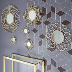 The Home Deco Factory Miroir Rond en rotin - Diam 75 cm* Miroir|Miroir