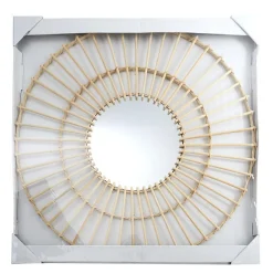 The Home Deco Factory Miroir Rond en rotin - Diam 75 cm* Miroir|Miroir