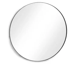 Discount Geese Home Miroir rond simple diamètre 120 cadre métal noir structure métal