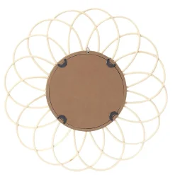 The Home Deco Factory Miroir Rosace en rotin - Diam 56 cm* Miroir|Miroir