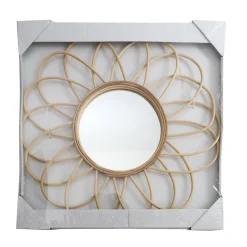 The Home Deco Factory Miroir Rosace en rotin - Diam 56 cm* Miroir|Miroir