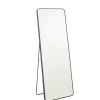 Clearance J-Line Miroir sur pied en verre noir 55x150 cm