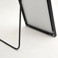 Simple Life Miroir sur Pied 140x40 cm, Cadre Aluminium Noir, Miroir Mural Moderne à Poser ou Suspendre* Miroir|Miroir
