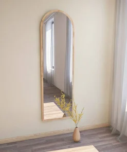 Dmora Miroir Zaniah, Verre miroité, Objet d'ameublement mural, Décoration avec miroir, 50x2h160 cm, Chêne* Miroir|Miroir