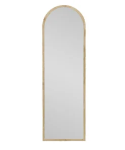 Dmora Miroir Zaniah, Verre miroité, Objet d'ameublement mural, Décoration avec miroir, 50x2h160 cm, Chêne* Miroir|Miroir