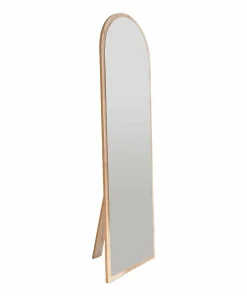 Dmora Miroir Zaniah, Verre miroité, Objet d'ameublement mural, Décoration avec miroir, 50x2h160 cm, Chêne* Miroir|Miroir
