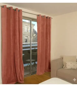 Secodir MOSCOU - Rideau thermique occultant en velours côtelé 140x260 cm* Rideau Thermique|Rideau Phonique