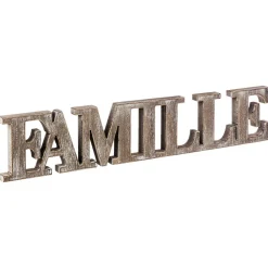 Atmosphera Créateur D'Intérieur Mot à poser - pin et bois - 59 - 5x11 - 7 cm - Multicolore- Atmosphera* Lettre Décorative