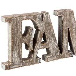 Atmosphera Créateur D'Intérieur Mot à poser - pin et bois - 59 - 5x11 - 7 cm - Multicolore- Atmosphera* Lettre Décorative
