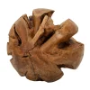 Best Mauro Ferretti Objet Déco Rond en Teck "Balle" 50cm Naturel