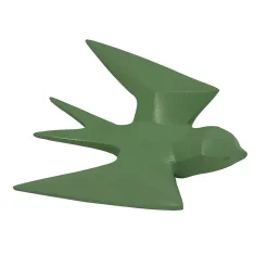New Ornami Oiseau fixation murale en résine origami vert H.13cm