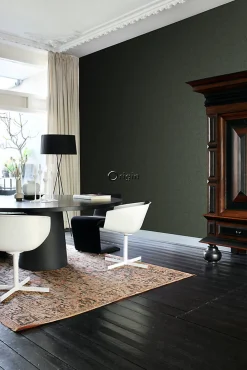 Clearance Origin Wallcoverings papier peint motif de carrellages avec imitation peau de serpent vert grisé - 53 cm x 10.05 m - 347787