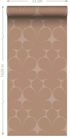 Best Origin Wallcoverings papier peint ornement rose terracotta - 50 x 900 cm - 347923