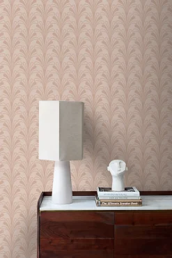 Clearance Origin Wallcoverings papier peint art déco rose terracotta - 50 x 900 cm - 347968