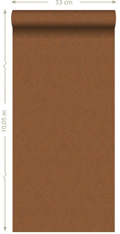Best Origin Wallcoverings papier peint ornement jaune safran - 53 cm x 10.05 m - 345430