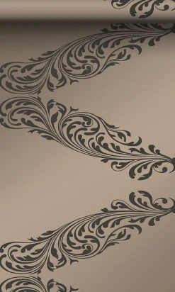 Sale Origin Wallcoverings papier peint ornement bronze brillant et marron - 53 cm x 10.05 m - 345747
