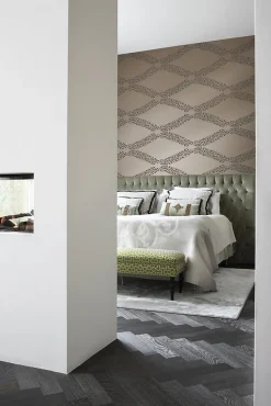 Sale Origin Wallcoverings papier peint ornement bronze brillant et marron - 53 cm x 10.05 m - 345747