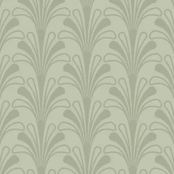 Clearance Origin Wallcoverings papier peint art déco vert grisé - 50 x 900 cm - 347970