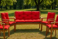 Setgarden oussin pour banc de jardin 150x50x40cm coussin de banc de jardin Rouge coussin de balançoire coussin de banc extérieur* Coussin Pour Banc