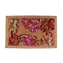 Hot Ornami Paillasson coco imprimé floral rose 50x80cm