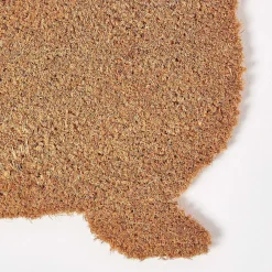 Homescapes Paillasson en fibres naturelles de coco en forme de teckel, 75 cm -