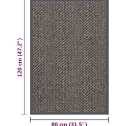 Vidaxl Paillasson touffeté 80x120 cm Marron foncé* Tapis D'Entrée Et Paillasson