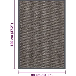 Vidaxl Paillasson touffeté 80x120 cm Marron foncé* Tapis D'Entrée Et Paillasson
