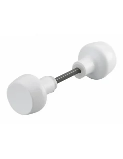 New Thirard Paire de boutons Horga pour porte, carré 6mm, 1 portée, blanc -