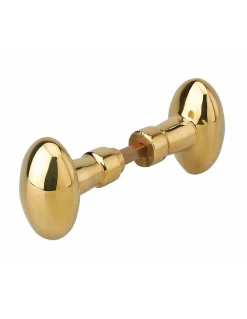 Thirard Paire de boutons pour porte, carré 6x110mm, 1 portée, laiton poli -* Bouton De Porte