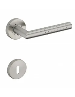SP Paire de béquilles avec rosaces pour porte, carré 7mm, inox -* Poignée Sur Rosace